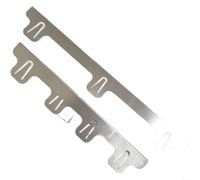Set di 2 coperture per fornelli in acciaio inox, regolabili fino a 69,9 cm | Stucco per fughe resistente al calore per cucina fessura tra piano cottura e piano di lavoro nero argento (K03 argento)