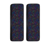 Set di 2 coperture per maniglie del frigorifero, con cuori colorati, antiscivolo, regolabili, per lavastoviglie, forno, cucina, decorazione