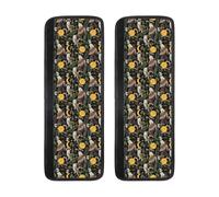 Set di 2 coperture per maniglie del frigorifero, con gufo, luna, fiori, antiscivolo, regolabili, coperture per maniglie per lavastoviglie, forno, cucina