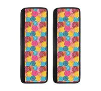 Set di 2 coperture per maniglie del frigorifero con palline di lana colorate, antiscivolo, regolabili, coperture per maniglie del frigorifero, coperture per maniglie di elettrodomestici per