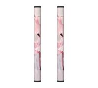 Set di 2 coperture per maniglie del frigorifero, motivo ballerina rosa dipinte artistiche, lavabili, per microonde, forni, lavastoviglie, frigoriferi