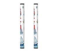 Set di 2 coperture per maniglie del frigorifero, motivo: faro a vela, lavabili, per microonde, forno, lavastoviglie, frigorifero