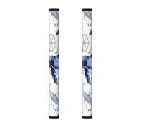 Set di 2 coperture per maniglie del frigorifero, motivo: faro di balena, lavabili, per microonde, forno, lavastoviglie, protezione per maniglie del frigorifero