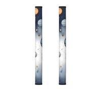 Set di 2 coperture per maniglie del frigorifero, motivo pianeta universo, lavabili, per microonde, forno, lavastoviglie, protezione per maniglie del frigorifero