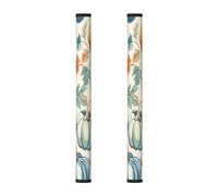 Set di 2 coperture per maniglie del frigorifero, motivo: zucche raccolte autunnali, lavabili, per forno a microonde, forno, lavastoviglie, frigorifero