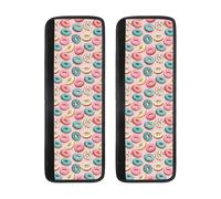 Set di 2 coperture per maniglie del frigorifero, regolabili, confortevoli, blu, rosa, bianche, con stampa a ciambella, coperture per maniglie del frigorifero, coperture per maniglie per lavastoviglie