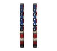Set di 2 coperture per maniglie della porta del frigorifero, motivo bandiera americana, in legno, lavabili, per microonde, forno, lavastoviglie, frigorifero