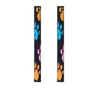 Set di 2 coperture per maniglie della porta del frigorifero, simpatiche stampe colorate con zampa di gatto e cane, lavabili per utensili da cucina, per forno a microonde, forno, lavastoviglie
