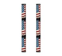 Set di 2 coperture per maniglie delle porte del frigorifero, motivo bandiera americana vintage, lavabili, per microonde, forno, lavastoviglie, frigorifero