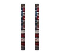 Set di 2 coperture per maniglie delle porte del frigorifero, stile vintage americano, lavabili, per microonde, forno, lavastoviglie, frigorifero