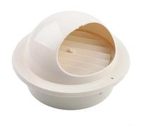 Set di 2 coperture per sfiato di scarico in PVC, per condotto di ventilazione a soffitto, con design con protezione dalle intemperie, per camino e sfiato (prese da 160 mm)