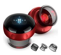 Set di 2 coppette, massaggiatore Smart Cupping Therapy 7 in 1, kit terapia a luce rossa con 2 modalità per alleviare il dolore mirato, dolori muscolari, pelle tesa, kit di coppettazione a 12 livelli