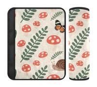 Set di 2 copri cinture di sicurezza per auto, morbidi cuscinetti per cintura di sicurezza per adulti e bambini, motivo a lumaca a funghi