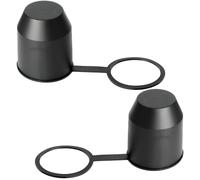 Set di 2 Copri-Sfera per Gancio di Traino, Cappuccio Universale per Sfera di Traino, Cappucci Protettivi Neri Antipolvere e Impermeabili per Camion e Ganci di Trainoa