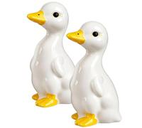 Set di 2 copribulloni decorativi in ceramica a forma di anatra
