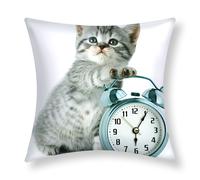 Set di 2 copricuscini 40x40 cm Kitten Clock Design