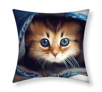 Set di 2 copricuscini 40x40 cm Kitten Jeans Design