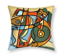Set di 2 copricuscini ricamati Aquael Art 45x45 cm