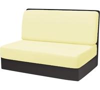 Set Di 2 Copridivani In Velluto Per Camper,Coprischienale E Sedute Elasticizzati Con Cinghie,Protezione Lavabile E Resistente Ai Graffi Degli Animali Domestici Per Camper(Pale Yellow,1 Set)
