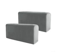 Set di 2 coprisedia elastici per divano, con funzione antiscivolo, per proteggere i mobili (grigio superficiale)