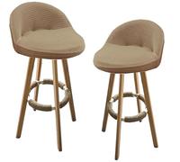 Set di 2 coprisedia elasticizzati in jacquard per sgabelli da bancone girevoli, adatti per sedie da cucina, bar, sala da pranzo, bar