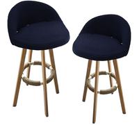 Set di 2 coprisedia elasticizzati in jacquard per sgabelli da bancone girevoli, adatti per sedie da cucina, bar, sala da pranzo, bar