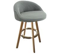 Set di 2 coprisedia elasticizzati in jacquard per sgabelli da bancone girevoli, adatti per sedie da cucina, bar, sala da pranzo, bar