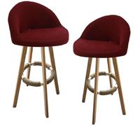 Set di 2 coprisedia elasticizzati in jacquard per sgabelli da bancone girevoli, adatti per sedie da cucina, bar, sala da pranzo, bar