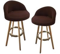 Set di 2 coprisedia elasticizzati in jacquard per sgabelli da bancone girevoli, adatti per sedie da cucina, bar, sala da pranzo, bar