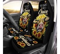 Set di 2 Coprisedile Decorativi per Car Elastico Copri Sedili per Auto Antiscivolo Coprisedili per Sedili Anteriori Universale Mucca Girasole Hai Sempre Una Scelta Scegli La Gentilezza Unicorno