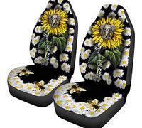 Set di 2 Coprisedile Decorativi per Car Elastico Coprisedili Auto Anteriore Lavabile Coprisedili per Sedili Anteriori Universale per Berlina Camion Sedan L'Elefante È Benedetto per Essere Chiamato