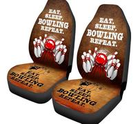 Set di 2 Coprisedili per Sedili Anteriori Impedire Sporco Coprisedili Auto Anteriore Antiscivolo Coprisedile Decorativi per Car Universale per Camion Furgoni Berlina Mangiare Dormire Bowling