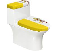Set di 2 coprisedili per WC con stampa della bandiera del Vaticano, con coperchio del serbatoio, adatti per WC a forma di U o estesi, perfetti per inaugurazione della casa, compleanni e regali