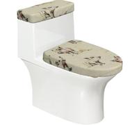 Set di 2 copriwater con coperchio per serbatoio, motivo maiale, elastico, per WC allungati e a forma di U, decorazione per il bagno, regalo di inaugurazione della casa