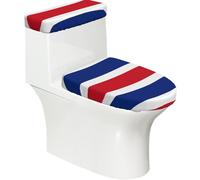 Set di 2 copriwater elastici con bandiera della Costa Rica, coperchio elastico e copriserbatoio per bagno, decorazione morbida e lavabile a forma di U