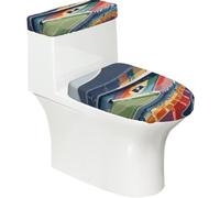 Set di 2 copriwater elastici per sedile dello stadio e copriwater per bagno, morbidi e lavabili, decorazione per WC a forma di U