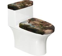 Set di 2 copriwater italiani toscani, super morbidi, lavabili