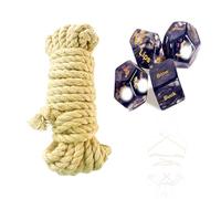 Set di 2 corde di sicurezza SM beige, lunghezza 8 metri, corda in cotone resistente, novità e piccoli giocattoli interessanti