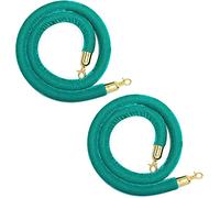 Set di 2 corde in velluto verde da 1,2 m, barriera per il controllo della folla con ganci, eleganti accessori per eventi e manifestazioni automobilistiche, facile da installare per una gestione sicura
