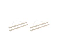 Set di 2 cornici magnetiche per poster, in legno, per mappe, pittura, scorrimento, foto, clip, 51 cm, colore legno