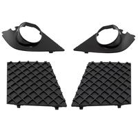 SET DI 2 CORNICI PER FARI ALOGENI E 2 GRIGLIE PARAURTI PER BMW 5 E60 E61 03-10