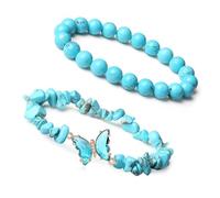 Set Di 2 Cristallo Farfalla Pendente Set Trendy Cristallo Perline Farfalla Accessorio Per Cercatori di Stili Pietra Naturale, Misura unica, come descritto, come descritto