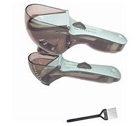 Set di 2 cucchiai dosatori regolabili (cucchiaio grande e cucchiaino piccolo) con misure metriche (ML, OZ) e tazza, funzione magnetica