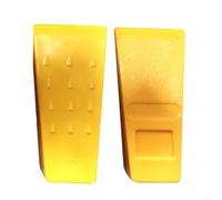 Set di 2 cunei di abbattimento in plastica ABS da 12,7 cm con punte spinate, strumenti da taglio per controllare la direzione di caduta dell'albero e proteggere il funzionamento della motosega