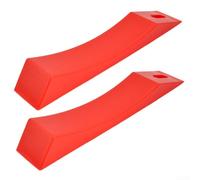 Set di 2 cunei in silicone per bilancieri per un facile carico e scarico della piastra con supporto antiscivolo e posteriore, adatto per varie attività di sollevamento pesi (rosso)
