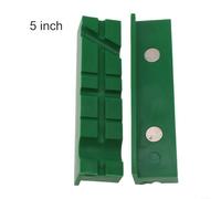 Set di 2 cuscinetti in gomma morbida per morsa (4/5/6 pollici), fissaggio magnetico, per legno, metallo, plastica, adatti per morse e trapani (5 pollici verde B)