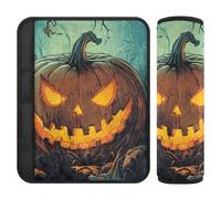 Set di 2 cuscinetti per cinture di sicurezza per auto, morbidi, per zaino, per donne, uomini, bambini, M, Halloween, strano raccapricciante