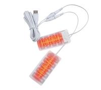 Set di 2 cuscinetti riscaldanti USB, pellicola riscaldante portatile, per guanti elettrici invernali, scaldamani e piedi 30-45 °C, economico, riutilizzabile, sicuro per la casa