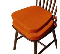 Set di 2 cuscini antiscivolo per sedie da pranzo, morbidi cuscini in schiuma con legacci, comodi cuscini rimovibili per sedie da cucina e da giardino (40 x 38 cm)