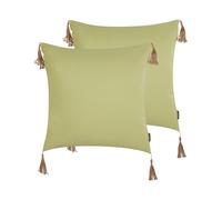 Set di 2 cuscini con motivo a tinta unita verde 45 x 45 cm Chmistar